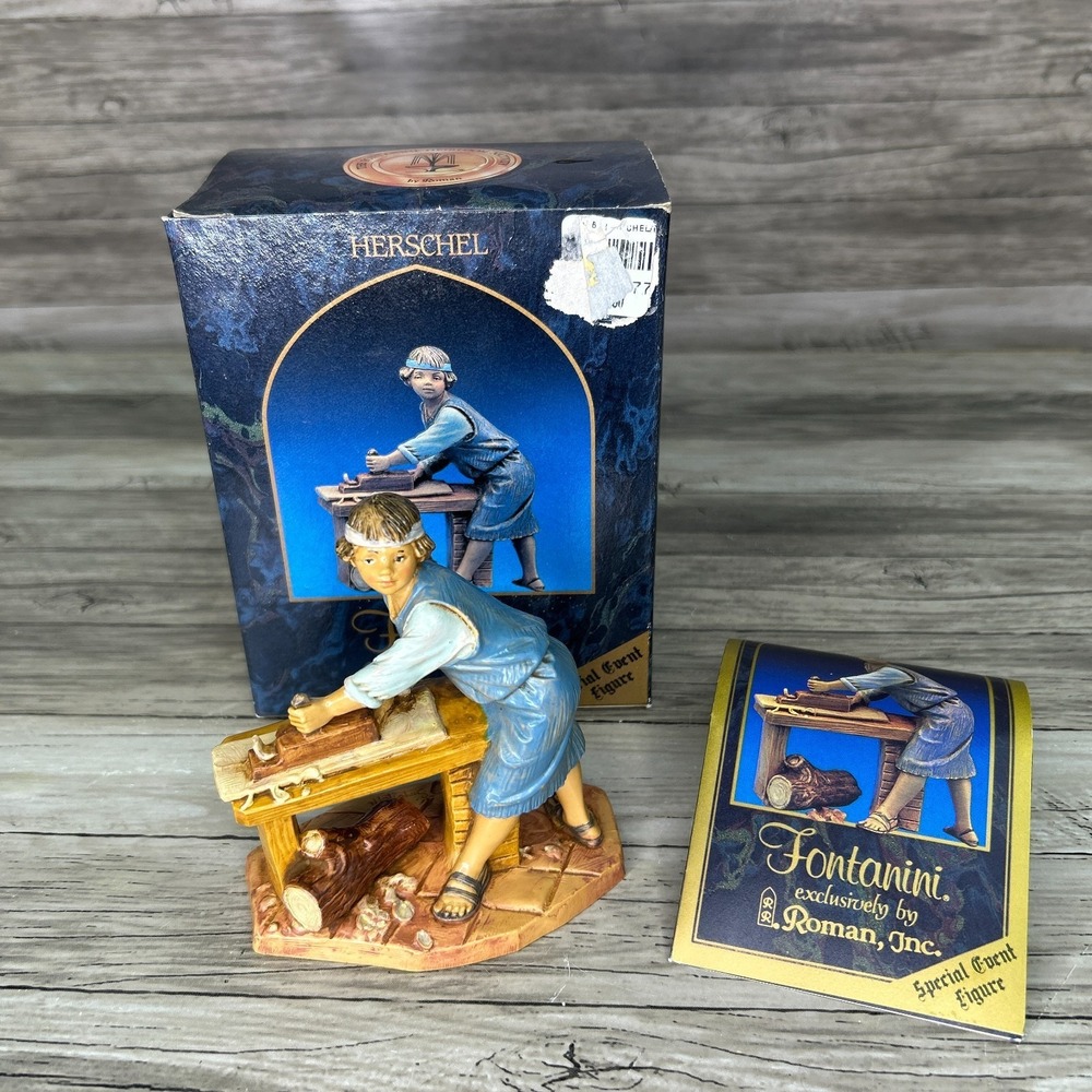 Fontanini Nativity Herschel Carpenter Apprentice #168 65343 Italy Special Event